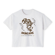 Load image into Gallery viewer, African Skincare Boxy Tee — "African Skincare: Rich Culture, Healthy Skin"