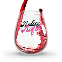 Load image into Gallery viewer, Relax Rafiki Stemless Wine Glass, 11.75oz