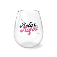 Load image into Gallery viewer, Relax Rafiki Stemless Wine Glass, 11.75oz
