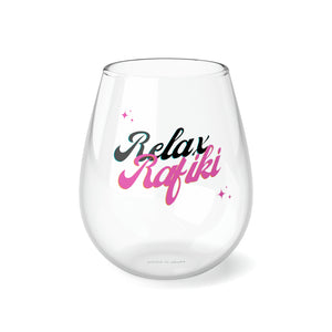 Relax Rafiki Stemless Wine Glass, 11.75oz