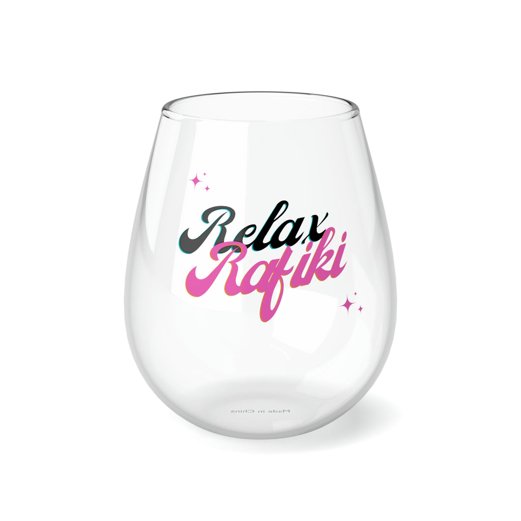 Relax Rafiki Stemless Wine Glass, 11.75oz