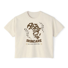 Load image into Gallery viewer, African Skincare Boxy Tee — "African Skincare: Rich Culture, Healthy Skin"
