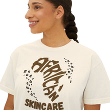 Load image into Gallery viewer, African Skincare Boxy Tee — "African Skincare: Rich Culture, Healthy Skin"

