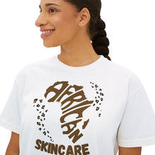 Load image into Gallery viewer, African Skincare Boxy Tee — "African Skincare: Rich Culture, Healthy Skin"
