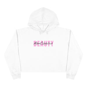 MCB White Crop Hoodie