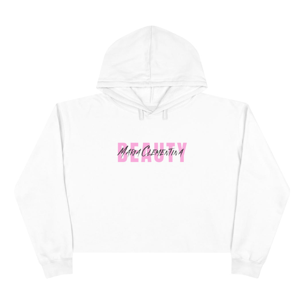 MCB White Crop Hoodie