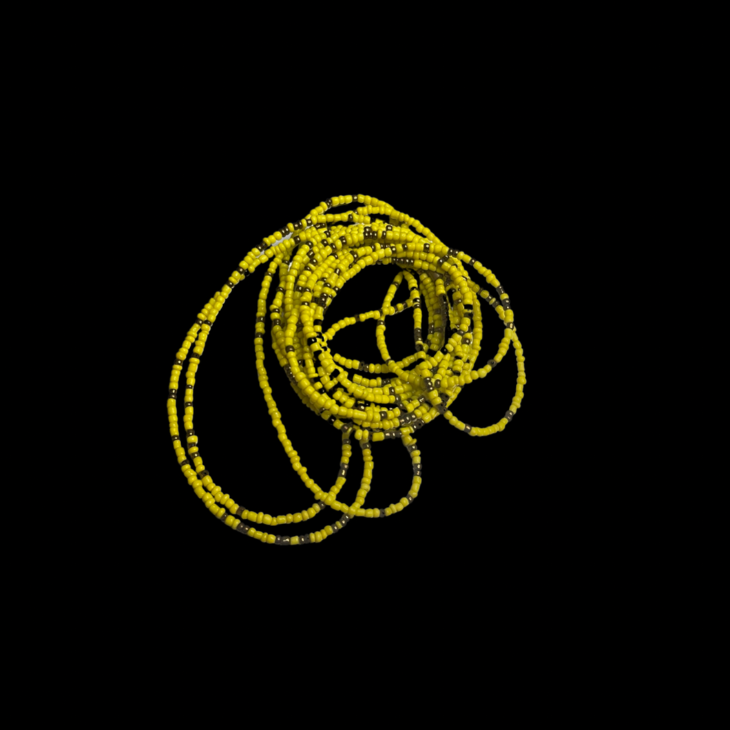 Yellow waist beads
